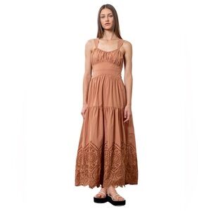 NWT Joie Eyelet Cutout Maxi Dress size small